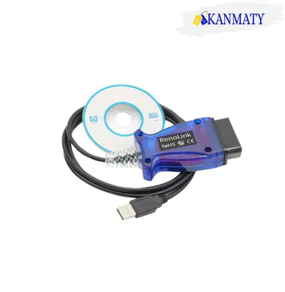 Programmeur de Clé Renolink V1.87, Câble de diagnostic OBD2 pour Renault/Dacia, codage airbag réinitialisation