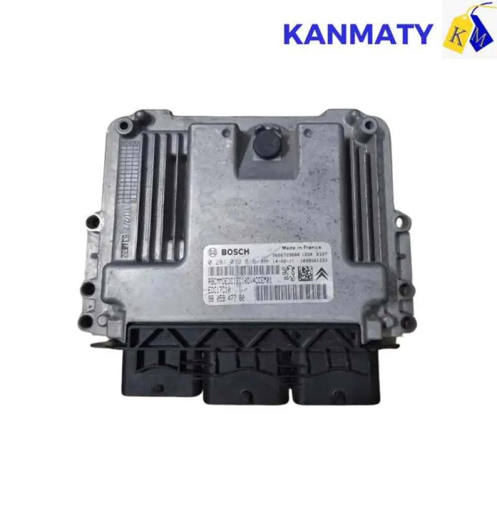 Citroen C3 2013 1.4 HDI ECU ECM OEM 0 281 019 818, 0281019818, 98 059 477 80 9666729680 EDC17C10 BOSCH Calculateur moteur 
