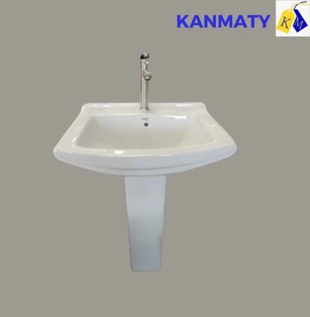 Lavabo + robinet en céramique pour salla de bain Snow cera