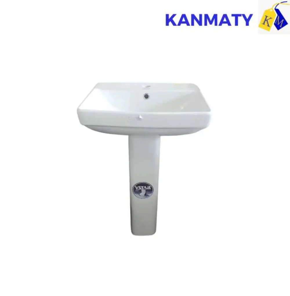 Lavabo + robinet en céramique pour salla de bain VSTAR L-OMI
