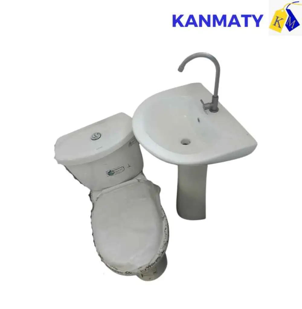 Ensemble Chaise anglaise complet WC+ reservoir avec mécanisme Lavabo + robinet Ocean