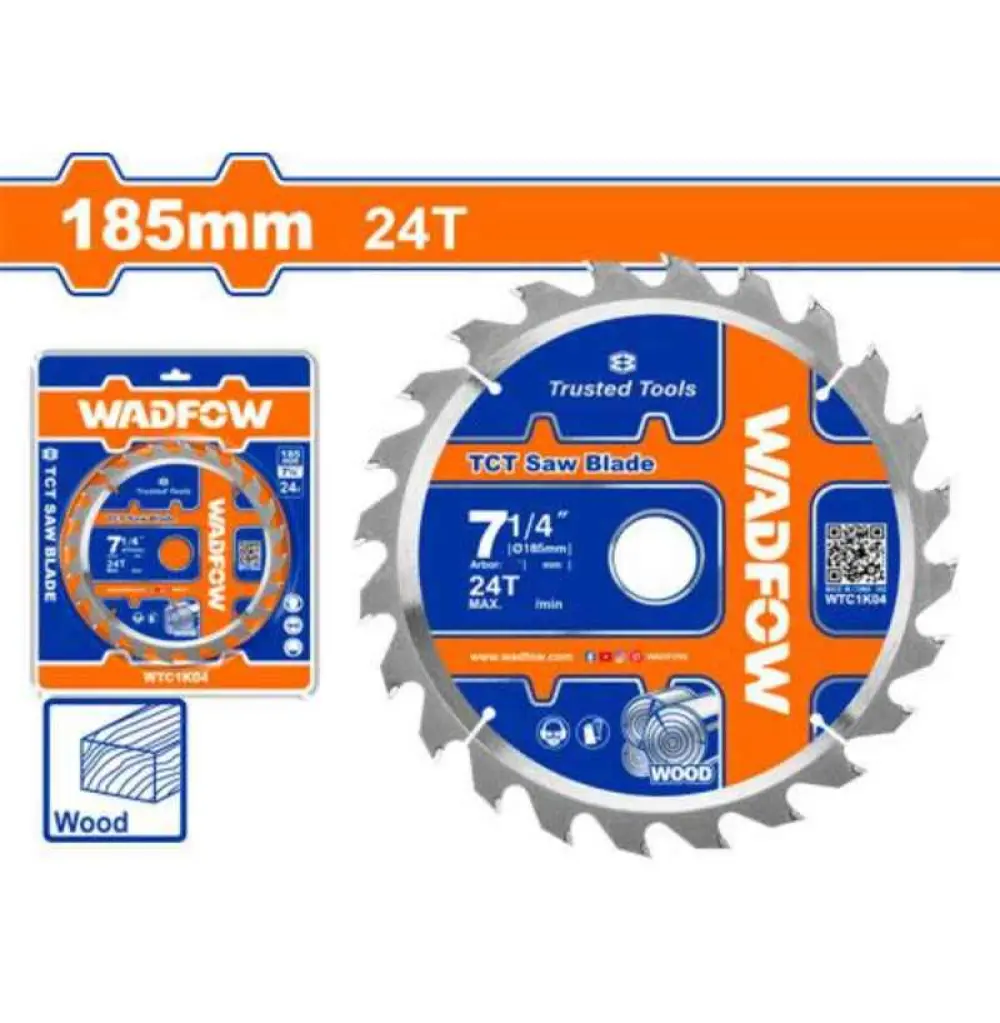 WTC1K04 Lame de scie TCT, 185mm, 24T