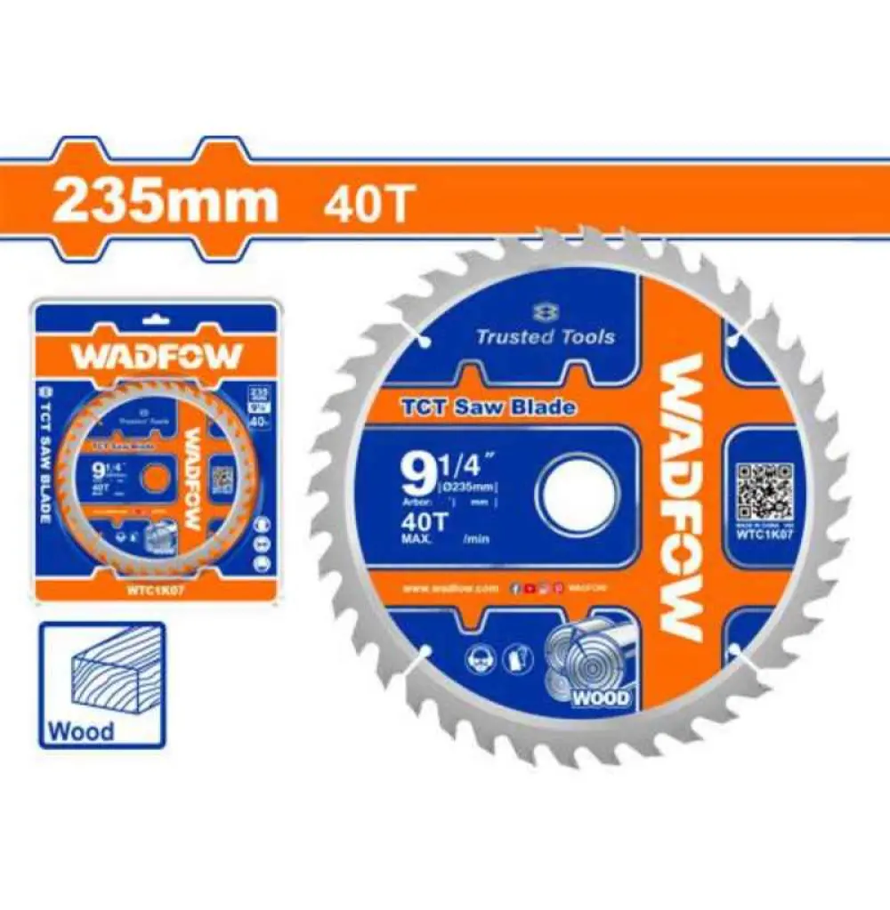 WTC1K07 Lame de scie TCT, 235mm, 40T