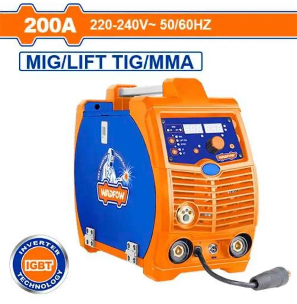 WGTMA20 Machine À souder À L'ascenseur MAG/MIG/MMA/TIG À Onduleur, 220-240V, 200A