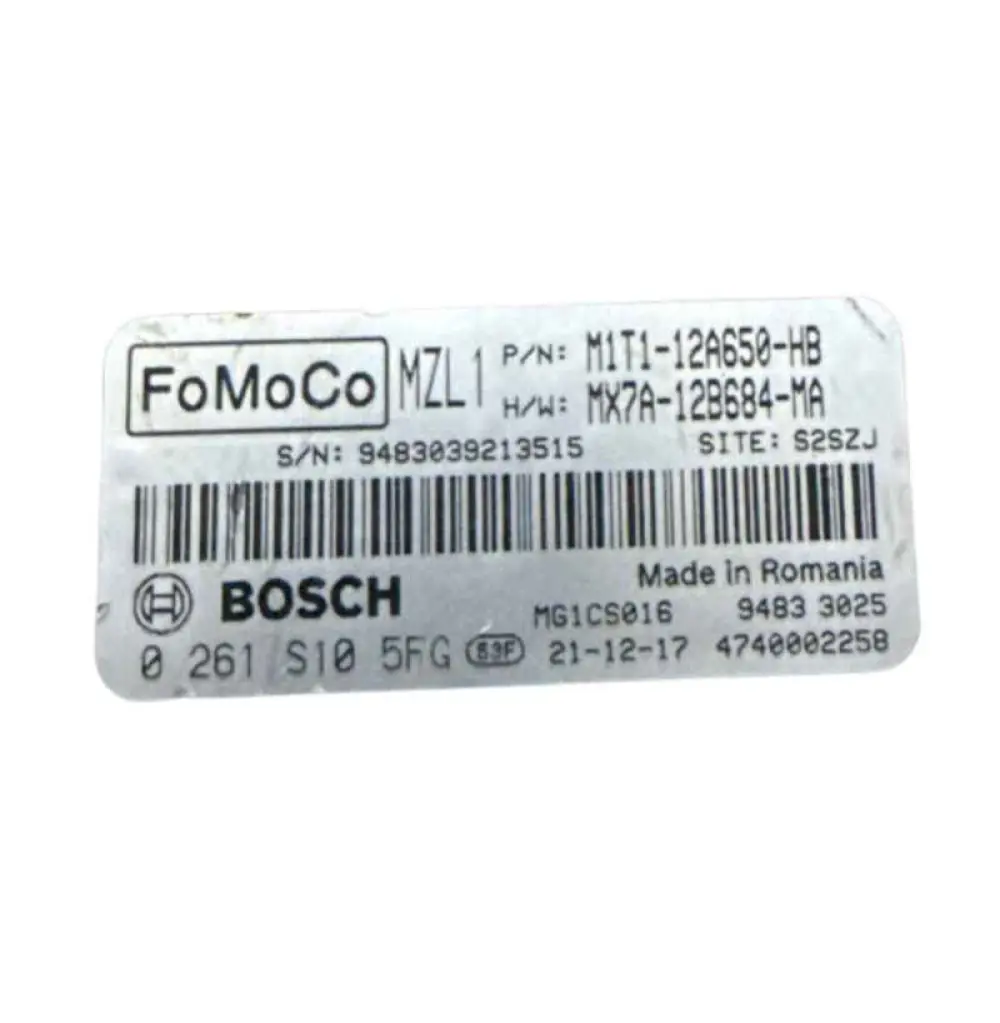 FORD PUMA HYBRID, 0 261 S10 5FG, M1T1-12A650-HB MX7A-12B684-MA 47 FRF1854304-34 M1T112A650HB / MZL1 CALCULATEUR MOTEUR 