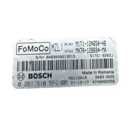 FORD PUMA HYBRID, 0 261 S10 5FG, M1T1-12A650-HB MX7A-12B684-MA 47 FRF1854304-34 M1T112A650HB / MZL1 CALCULATEUR MOTEUR 