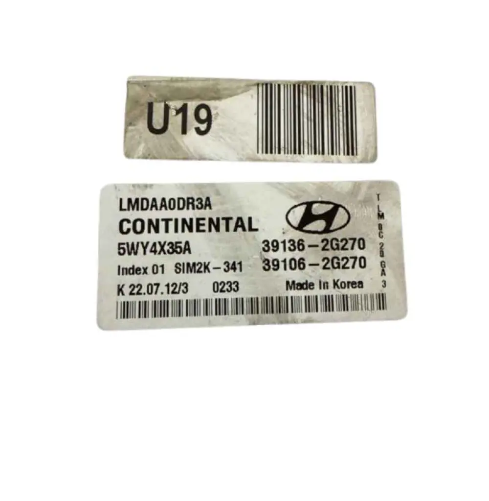 HYUNDAI ix35 2012 2.0, essence, boîte automatique 5WY4X35A 39136-2G270 39106-2G270 U19 CONTINENTAL Calculateur moteur