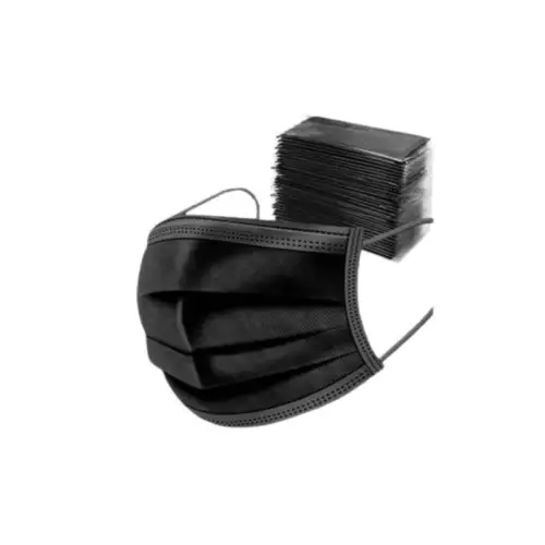 Boite de 50 Masques Chirurgicaux Noir Certifiés 3 Plis Filtration HGN112