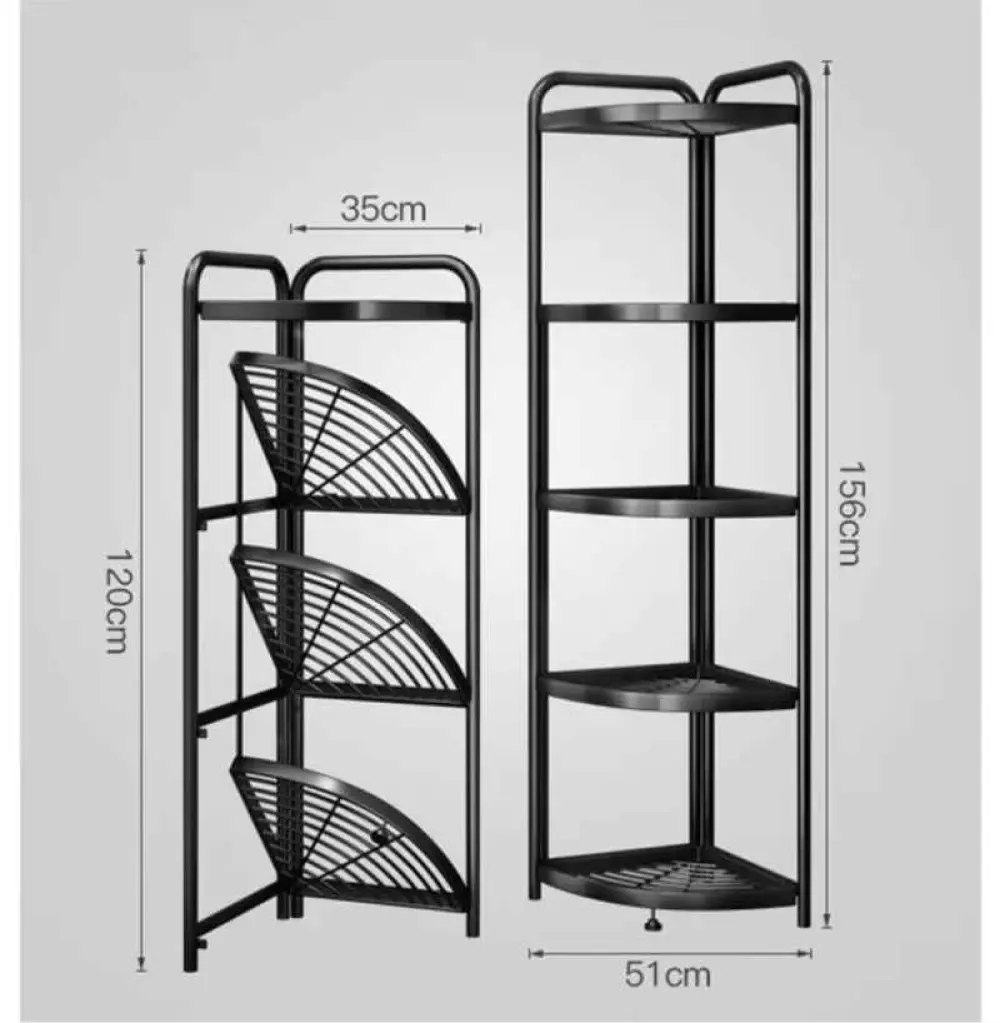 Etagère de coin en métal à 5 niveaux,
