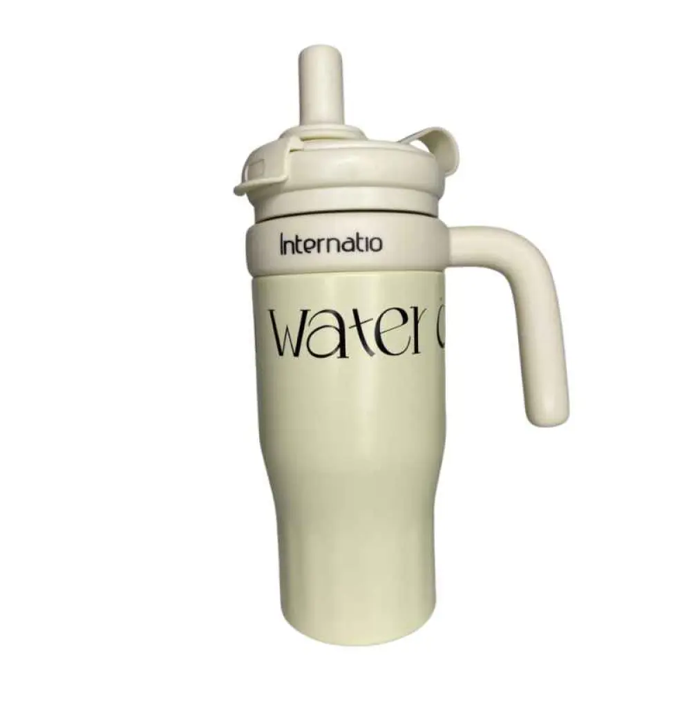 Gobelet isotherme (ou "tumbler" en anglais). Grande carafe isotherme en verre 550 ml en acier inoxydable