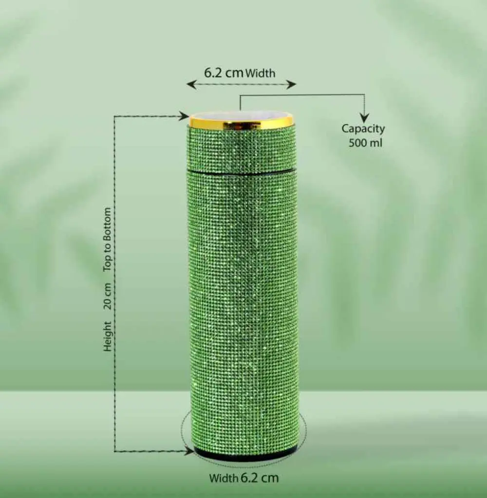 Bouteille isotherme verte en acier inoxydable Hazzle Dazzle