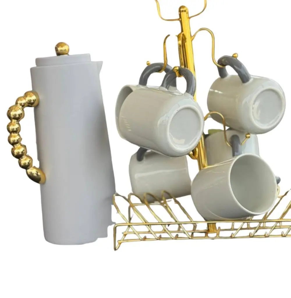 Ensemble service à café ou à thé 7PCS,  1 Thermous et 6 Tasses
