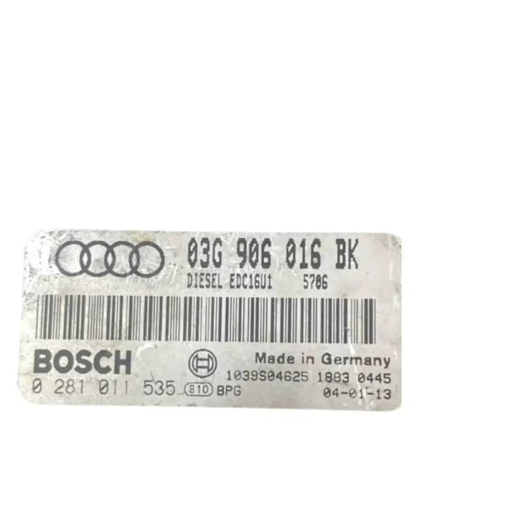 Calculateur Moteur AUDI A3 Bosch, 0 281 011 535, EDC16U1, 0281011535