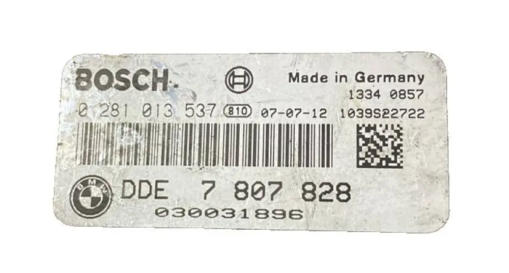 CALCULATEUR MOTEUER ECUfile Bmw 118D DDE7807828 0281013537 EDC17C06 E81 1037389230 1037394078