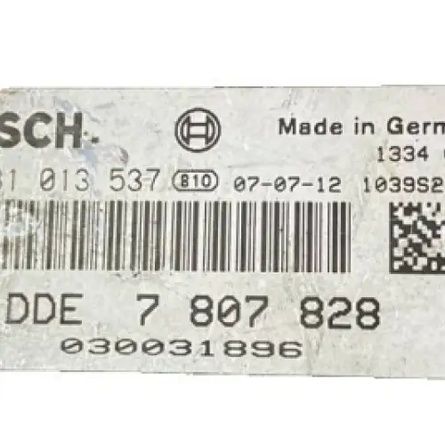 CALCULATEUR MOTEUER ECUfile Bmw 118D DDE7807828 0281013537 EDC17C06 E81 1037389230 1037394078