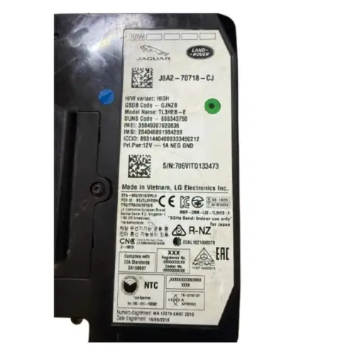 MODULE DE CONTRÔLE TÉLÉMATIQUE J8A2-70718-CJ / J8A270718CJ RANGE ROVER VELAR L560 2017