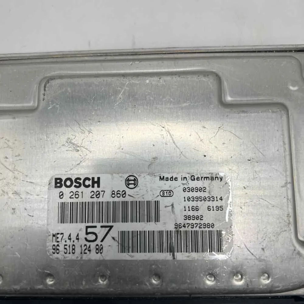 Citroën C3 1.6 16V 2003-2008 calculateur moteur ECU Bosch ME7.4.4 0261207860 0 261 207 860 9650347880 9647972980 unité de contrôle moteur essence OEM