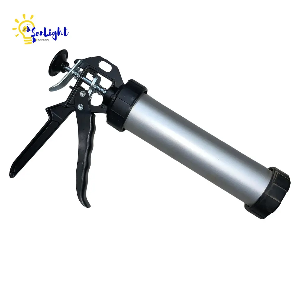 Appareil rivet, Pistolet pour silicone à pression, professionnelle 600 ml universel manuel Pistolet Léger en aluminium pour colles avec pointe 10 buse