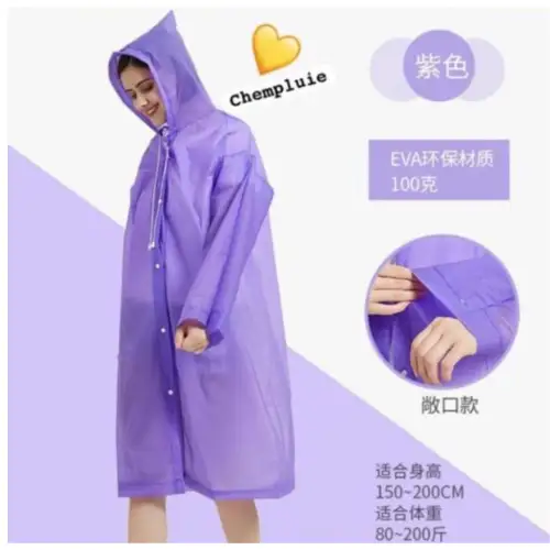 Vêtements de Pluie, HLOVME Imperméable pour adulte, lot de 2 ponchos de pluie, imperméables, à capuche, légers, réutilisables, pour femmes et hommes