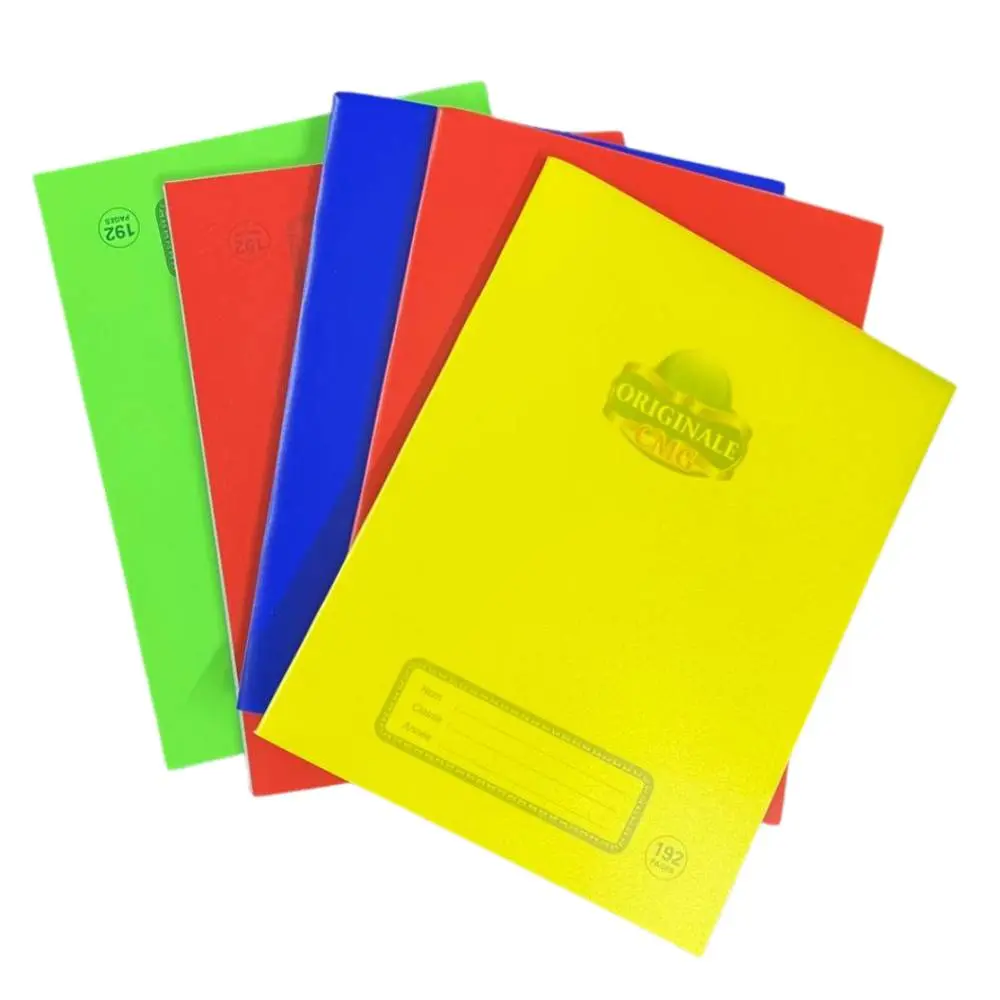 5 Cahiers de 200 pages avec couverture plastique
