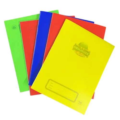 5 Cahiers de 200 pages avec couverture plastique