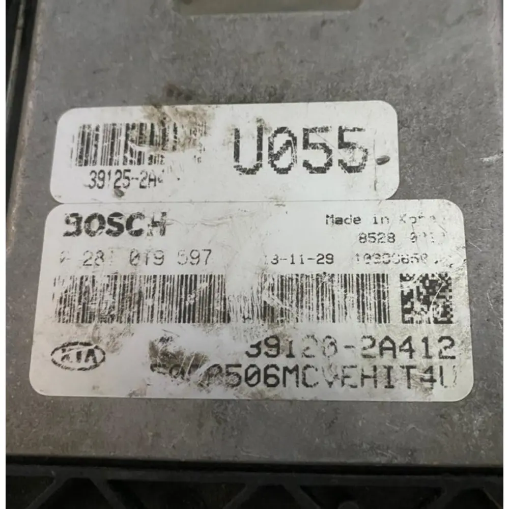 Unité de commande moteur Uce KIA CARENS IV 1.7, Année 2013, CRDi 391252A412, 391202A412, 02810198597, U055