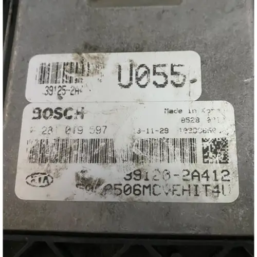 Unité de commande moteur Uce KIA CARENS IV 1.7, Année 2013, CRDi 391252A412, 391202A412, 02810198597, U055