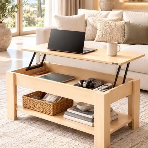 TABLE BASSE RELEVABLE SANS TIROIRS106*54.5*11.5 CM QYBG075