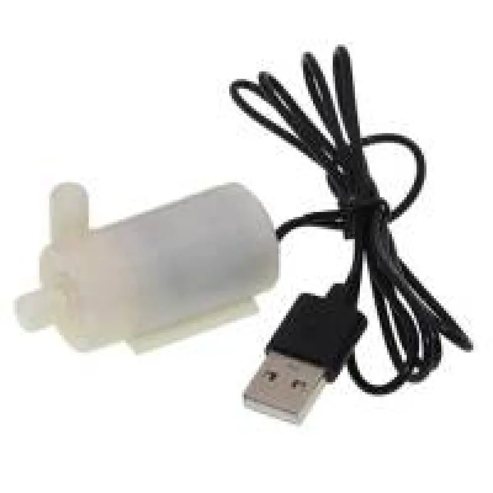 Petite pompe à eau muette CC alimentée par USB Mini pompe rechargeable submersible Pompe de fontaine de réservoir de poissons d’aquarium