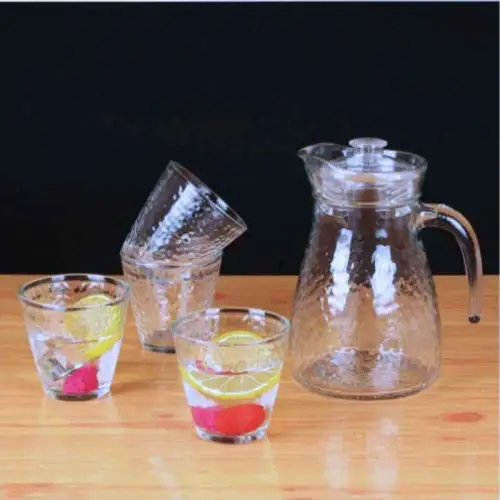 Ensemble Carafe et 6 tasses en verre